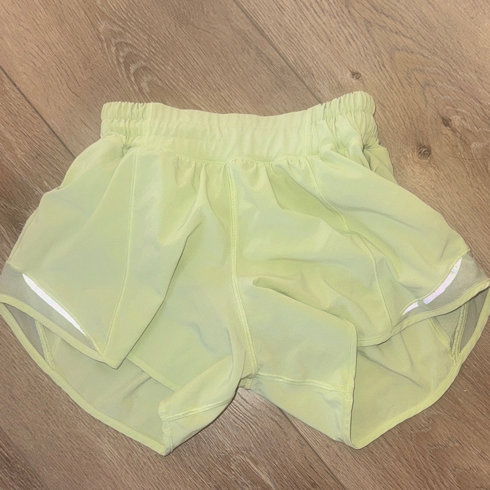 Limited edition Lululemon shorts Lemongrass